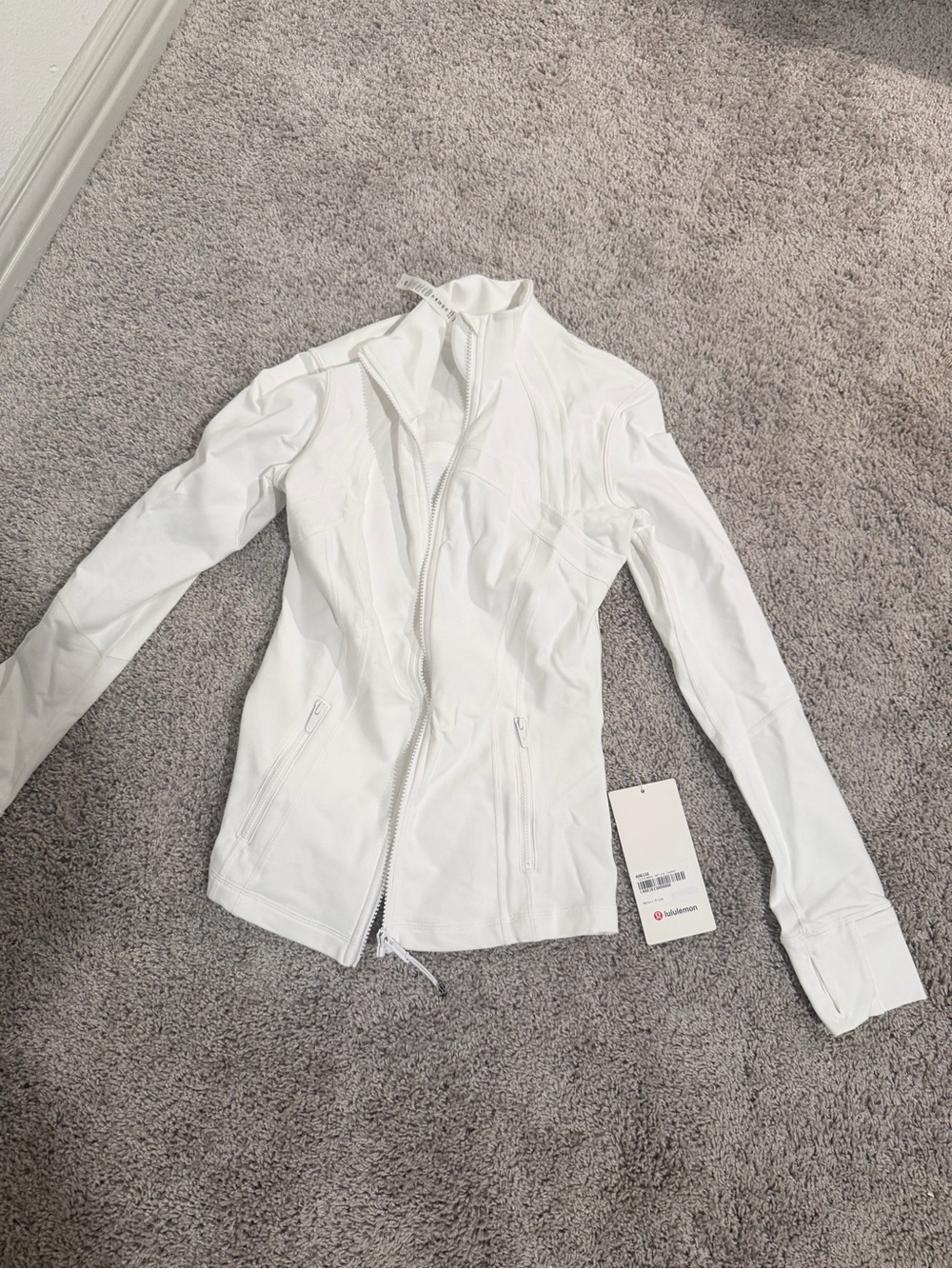 lululemon athletica Women’s White Full-Zip Bomber Jacket